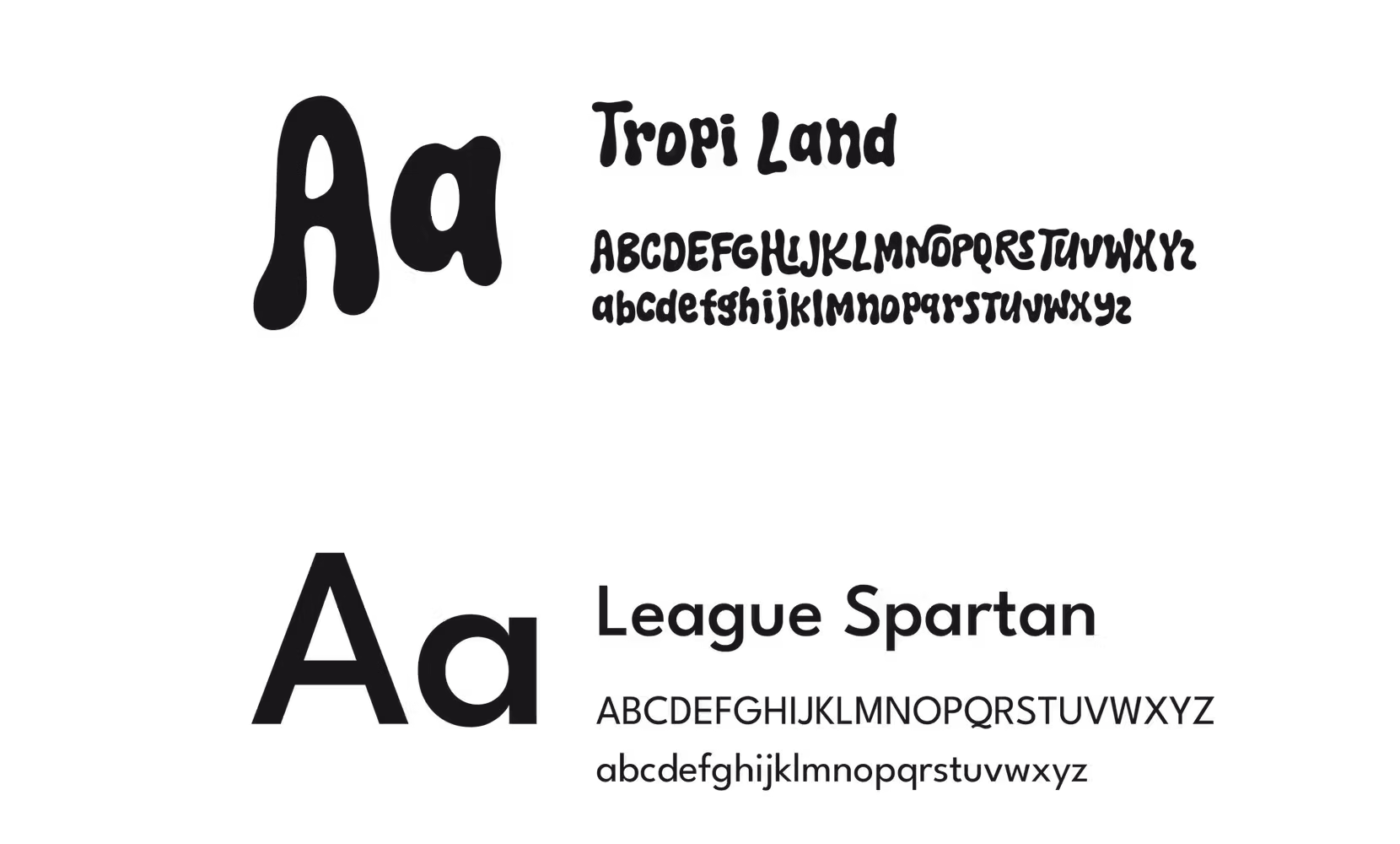 Sistema tipográfico Tropi Yummy