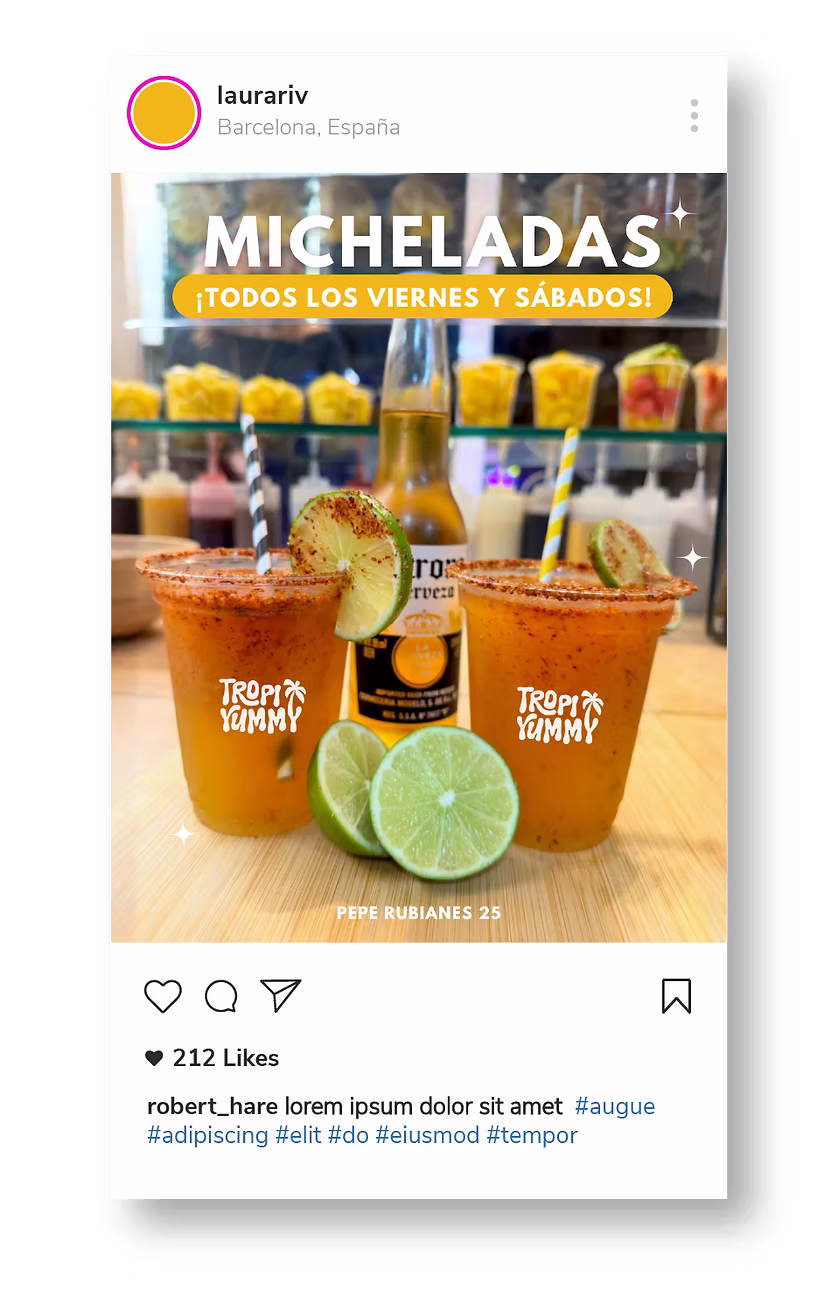 Pieza de campaña Tropi Yummy